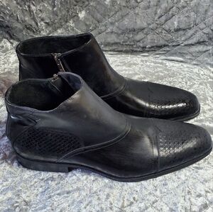 Stacy Adams Men's Cap Toe Chelsea Boot Black Sz 10.5M